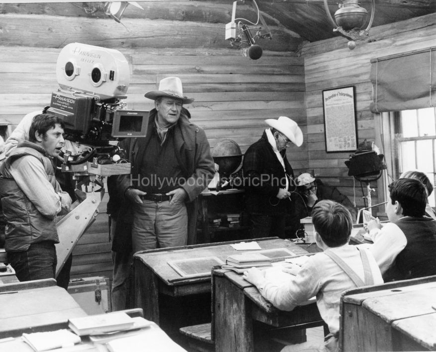 John Wayne 1972 The Cowboys with director Mark Rydell wm.jpg